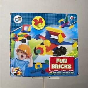 Fun Bricks Creative Building Set - Blue, Red, Yellow
